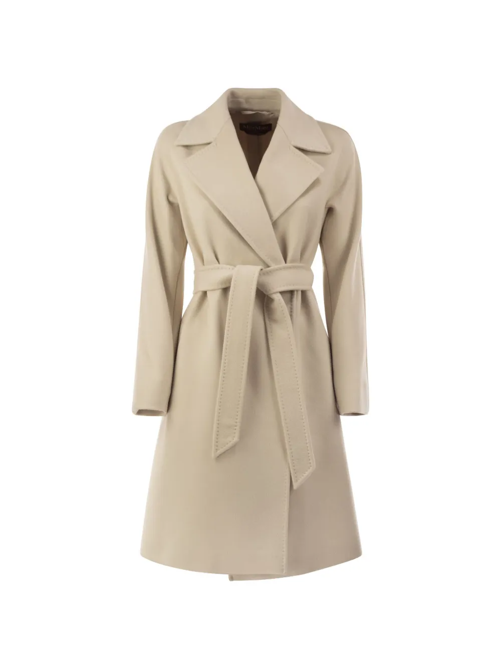 Max Mara belted wrap wool coat - Tons neutres Max Mara belted wrap wool coat - Tons neutres