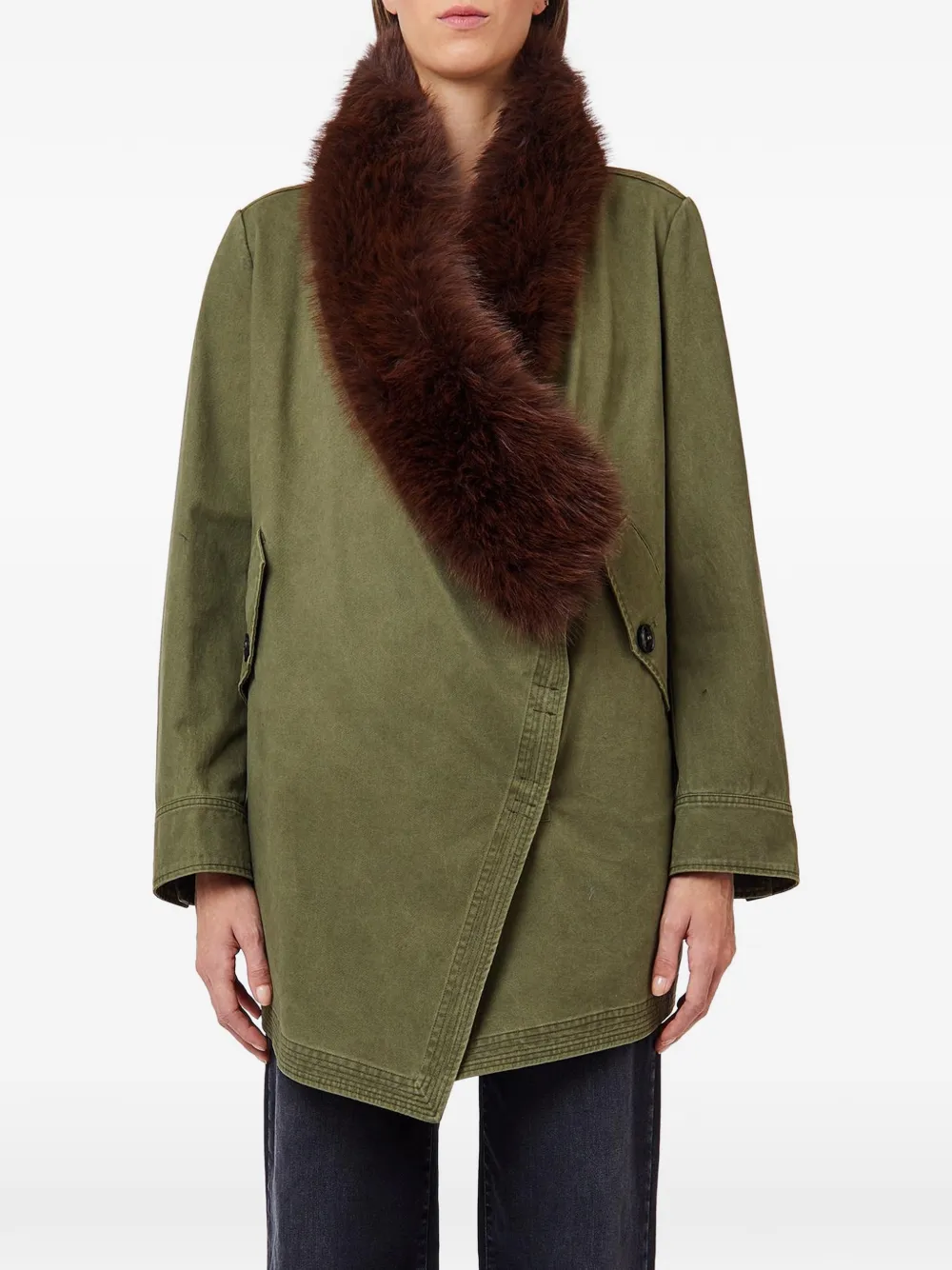 LIU JO parka with fur faux removable - Verde