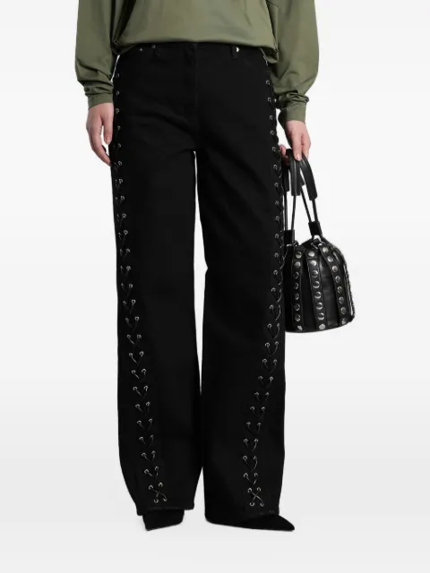 IRO Borderline lace-up wide-leg jeans