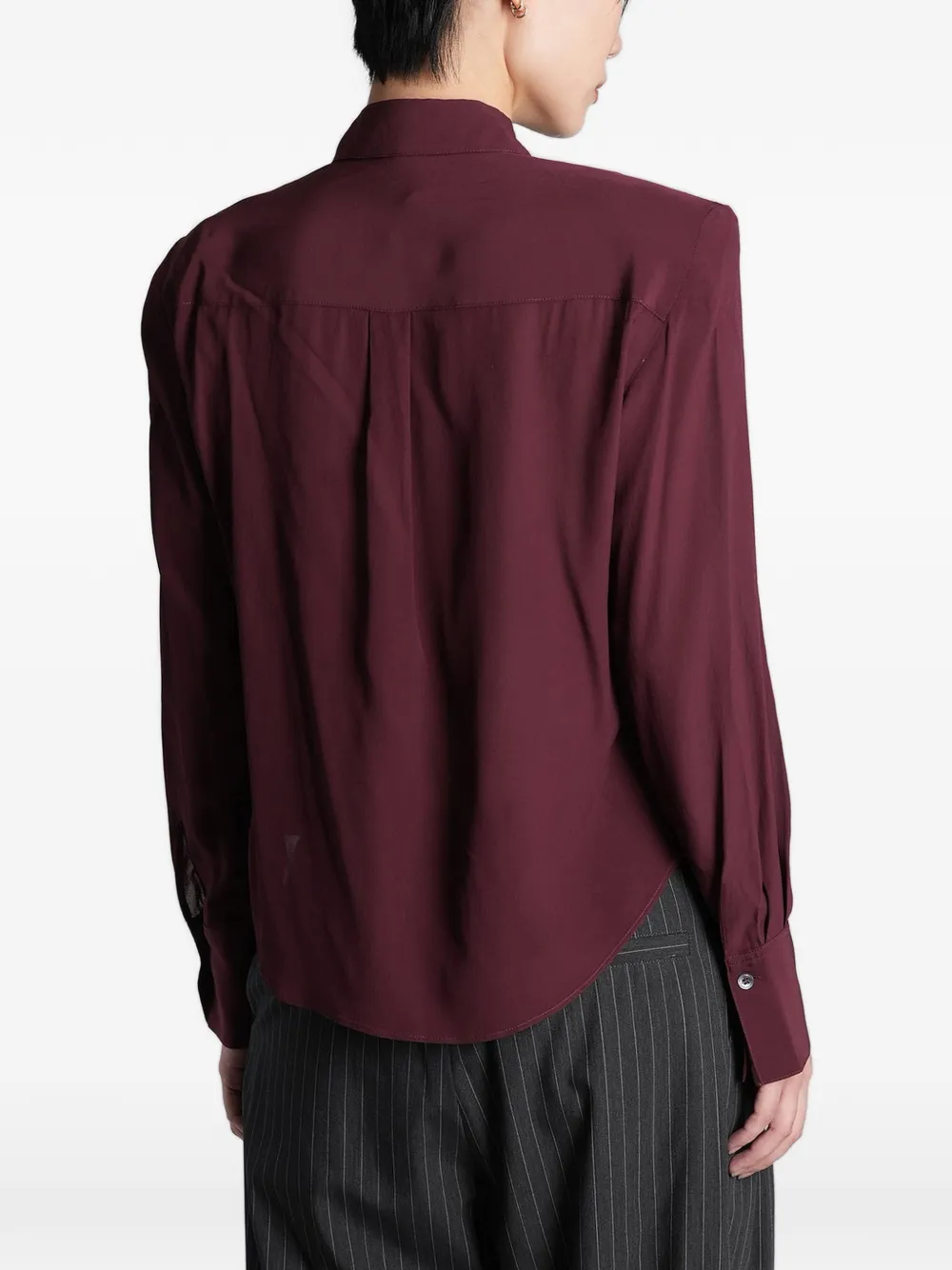 IRO Neon padded-shoulder shirt Rood