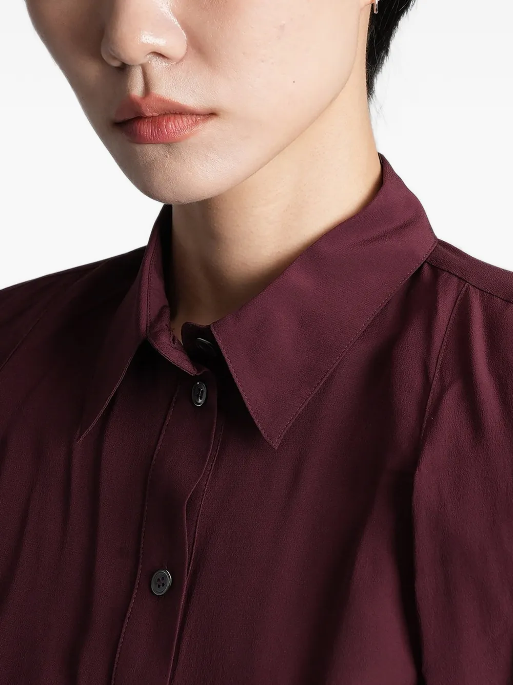 IRO Neon padded-shoulder shirt Rood