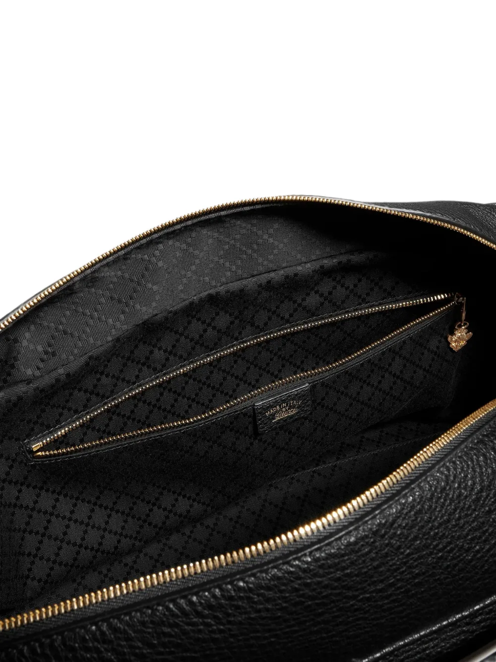 Gucci large Boston bamboo-detail leather tote bag Zwart