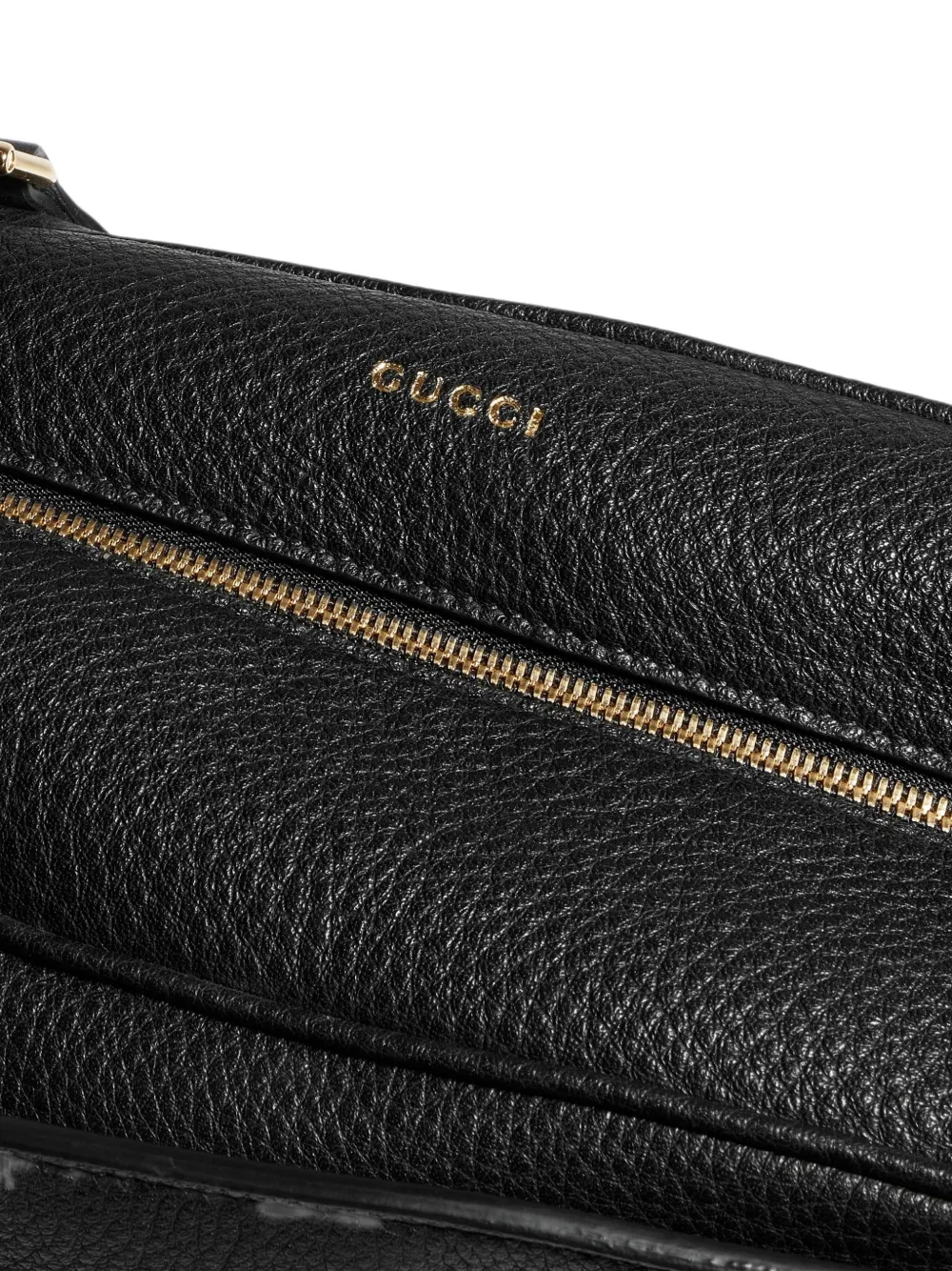 Gucci large Boston bamboo-detail leather tote bag Zwart