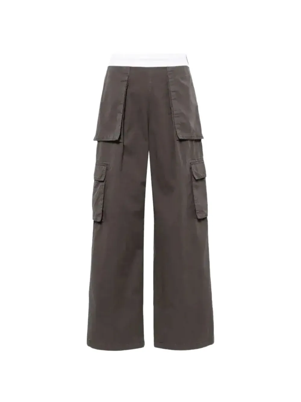 Alexander Wang wide-leg cargo pants - Gris