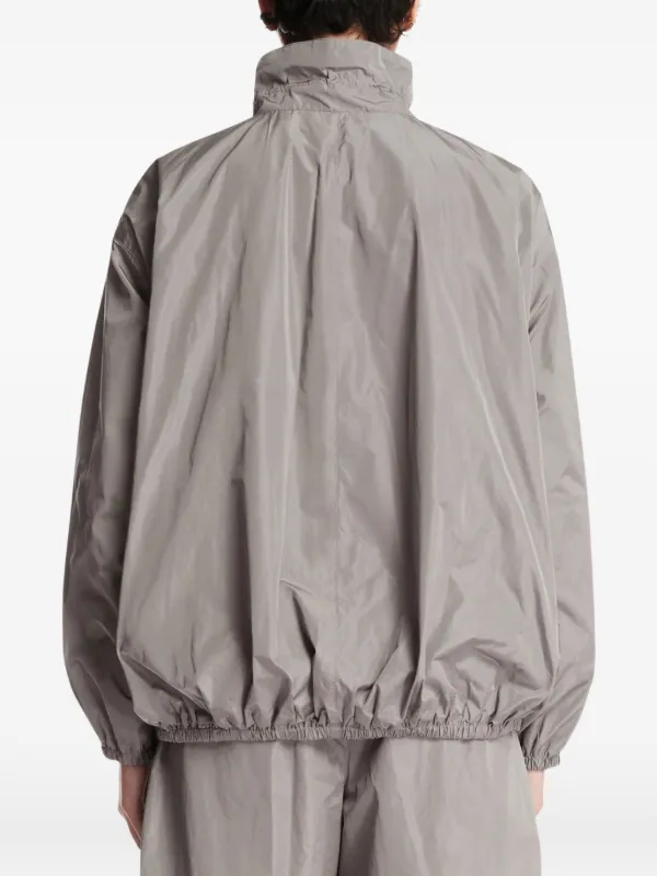 Alexander Wang Oversized Track Jacket With Gathered Collar | Grey