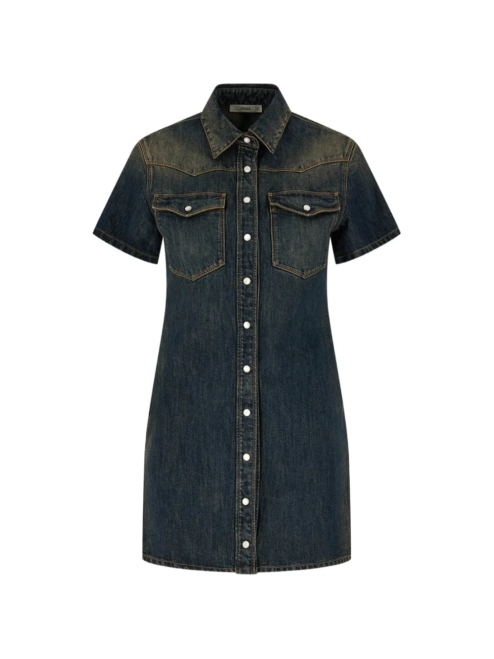 FENDI button-down dress Blauw