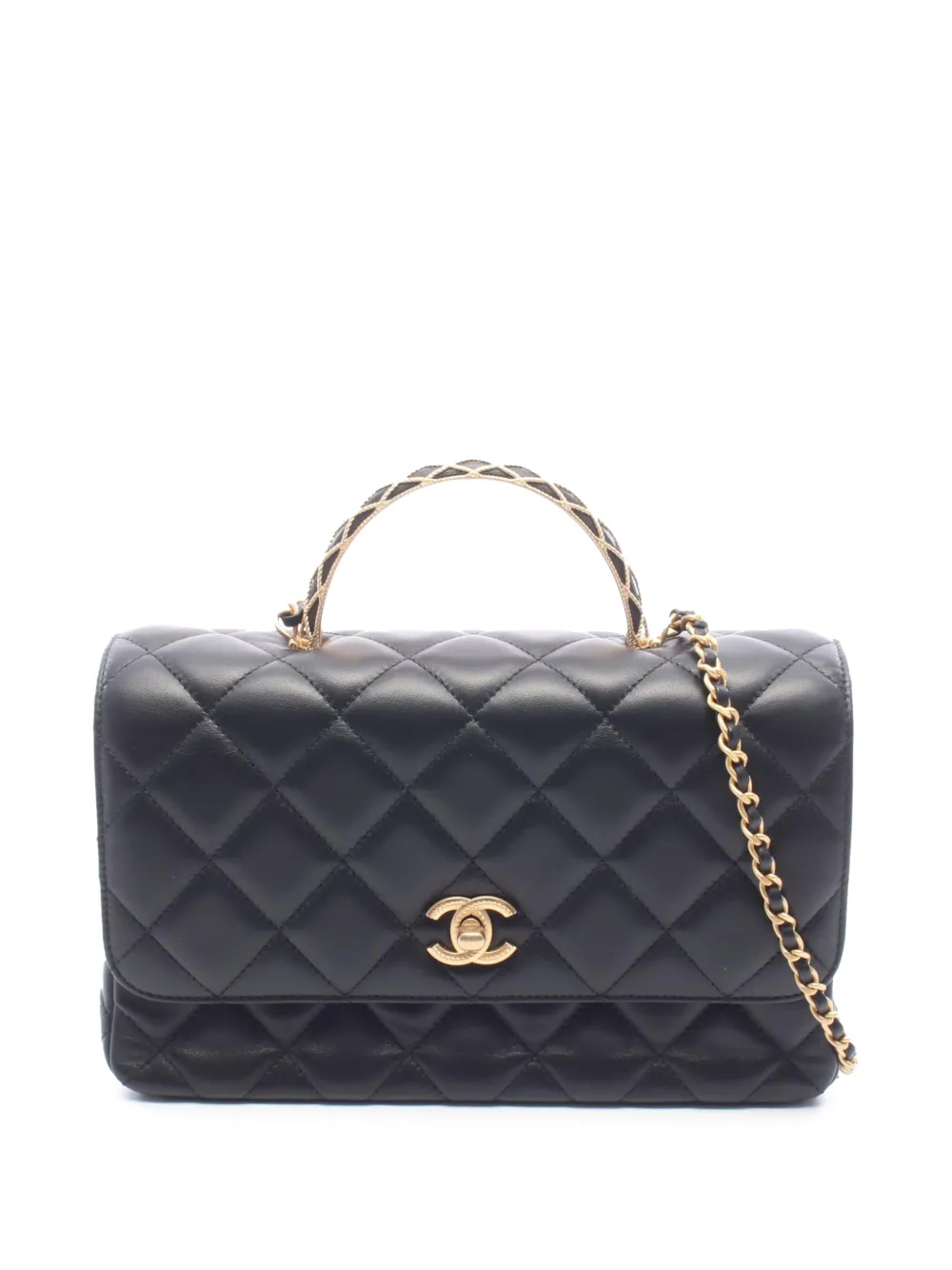 CHANEL Pre-Owned sac à main matelassé à rabat (2021-2026) - Noir
