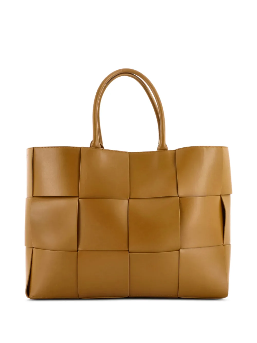 Bottega Veneta Pre-Owned Arco Maxi Intrecciato Leather Large tote bag - Braun