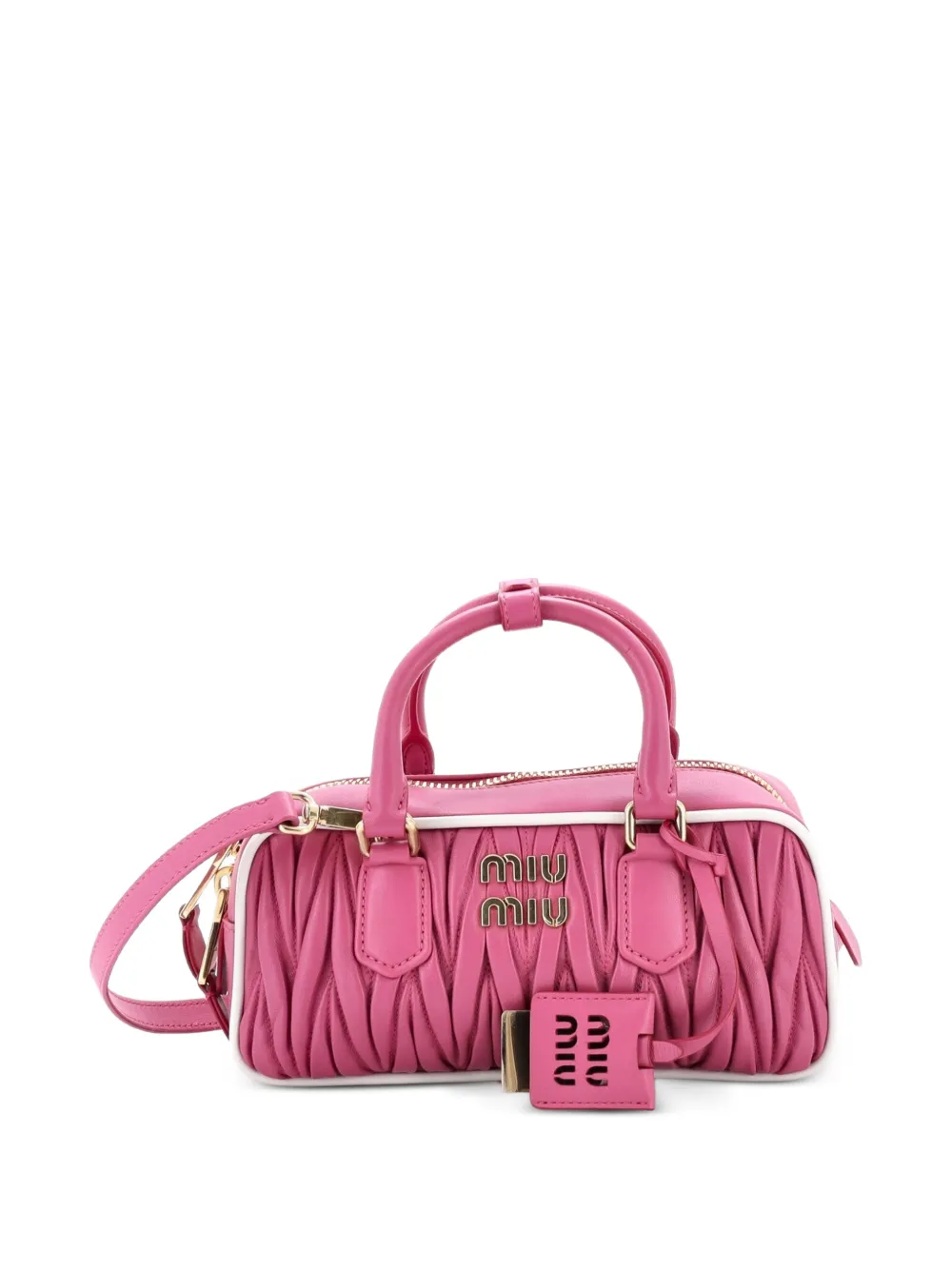 Miu Miu Pre-Owned Arcadie Top Handle Bag Matelasse Leather Regular satchel - Rosa