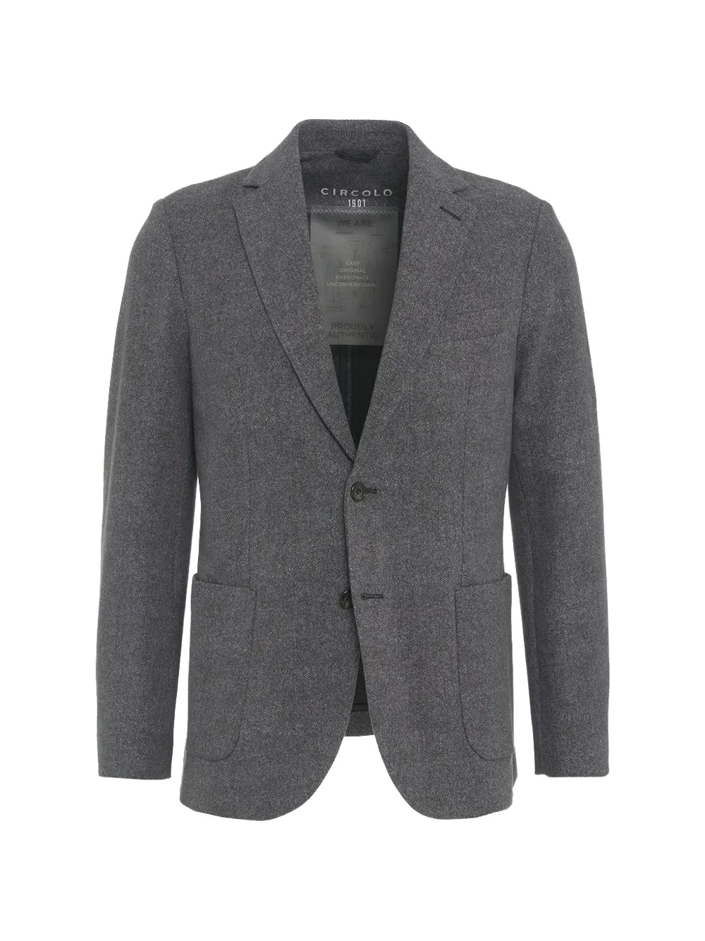 Circolo 1901 Single-breasted Notched-lapel Blazer In Gray