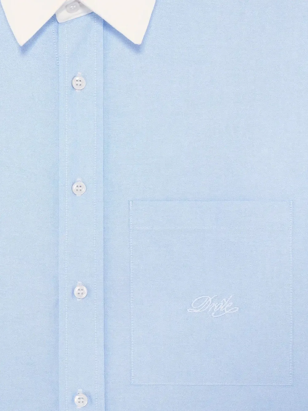 Drôle De Monsieur Boxy overhemd met contrasterende kraag Blauw