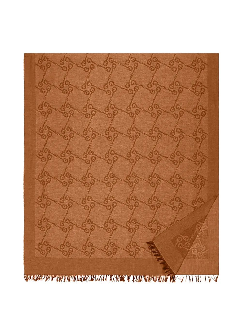 AIGNER Sciarpa con monogramma - Marrone