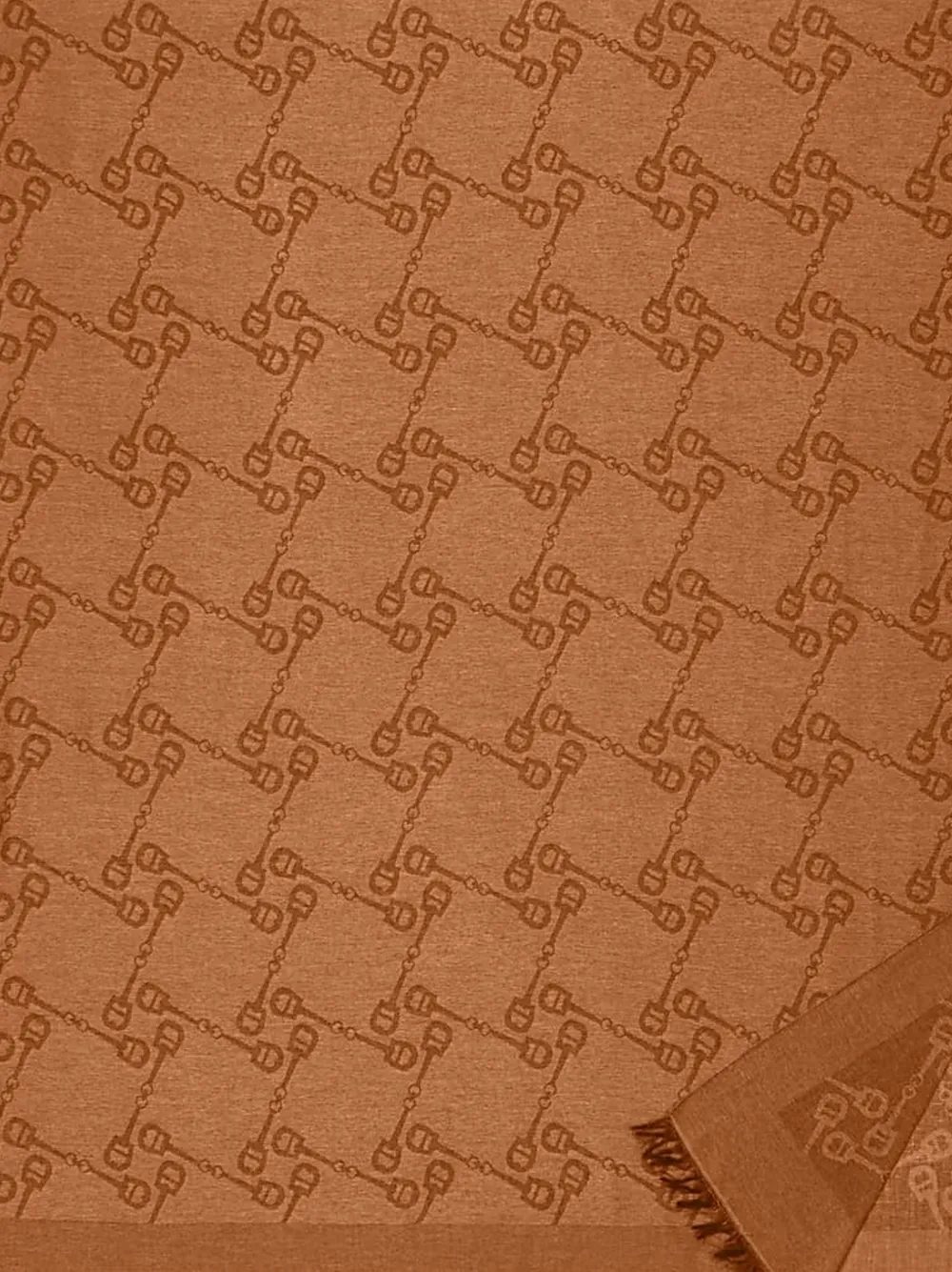 AIGNER Logo M sjaal met monogram-print Bruin