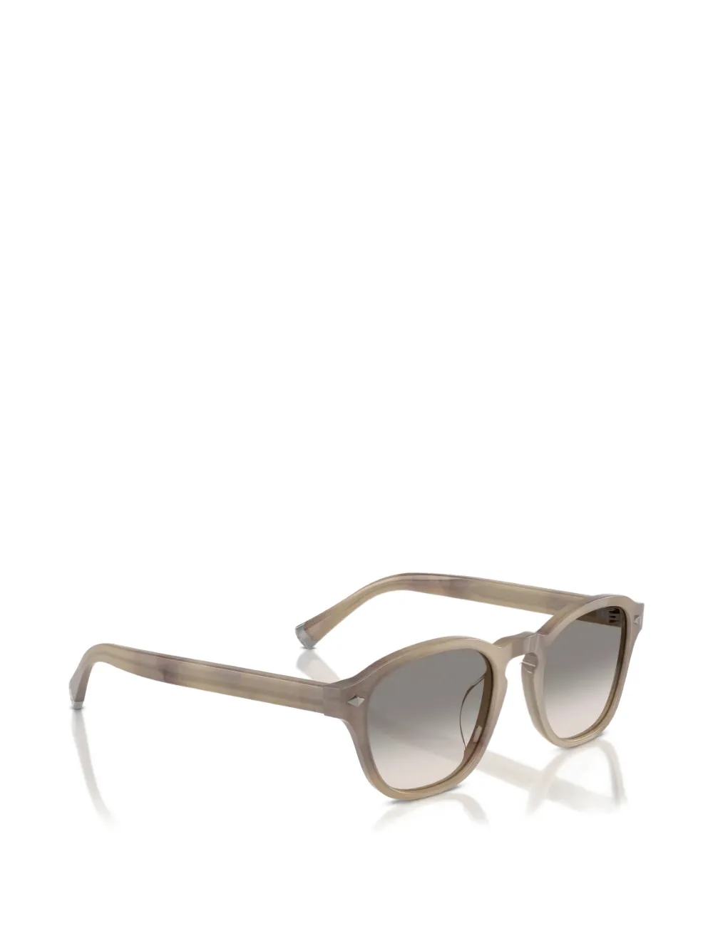 Brunello Cucinelli marbled round-frame sunglasses Grijs