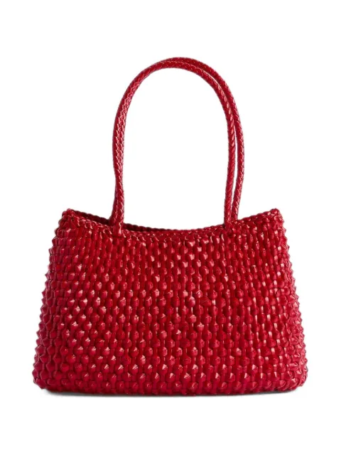 DRAGON DIFFUSION Bolsa tote Croce Cactus pequena de couro trançado