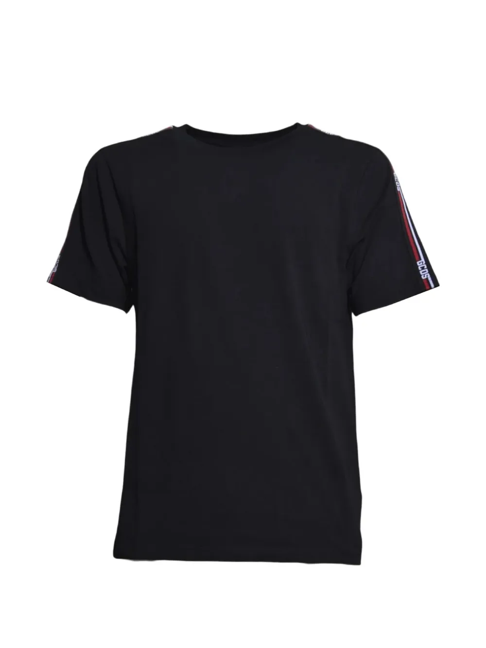 GCDS logo-tape T-shirt - Noir