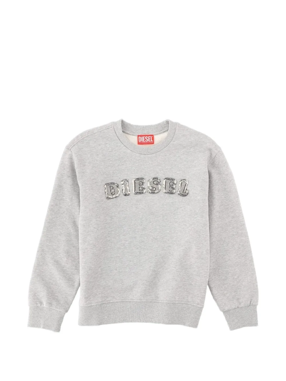 Diesel Kids logo-patch sweatshirt - Grigio