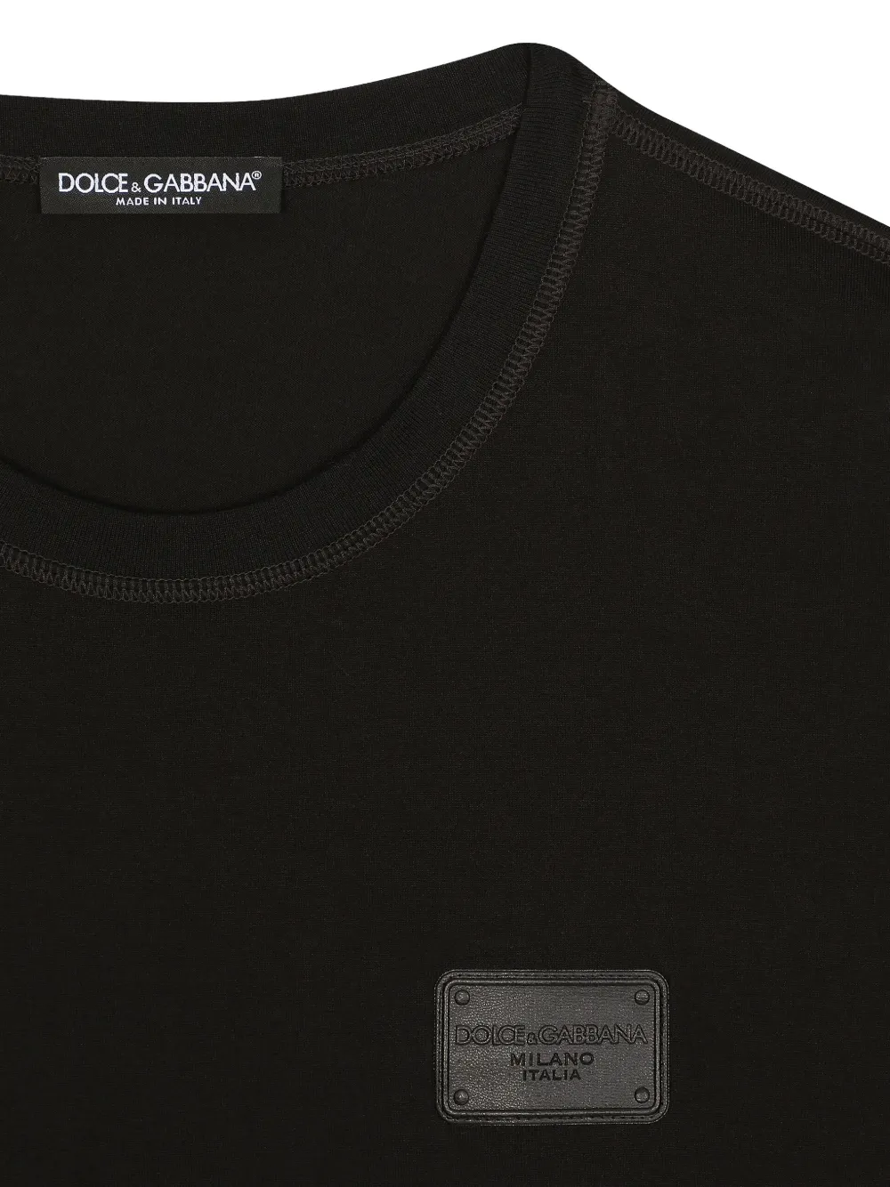 Dolce & Gabbana Katoenen T-shirt met merklabel Zwart