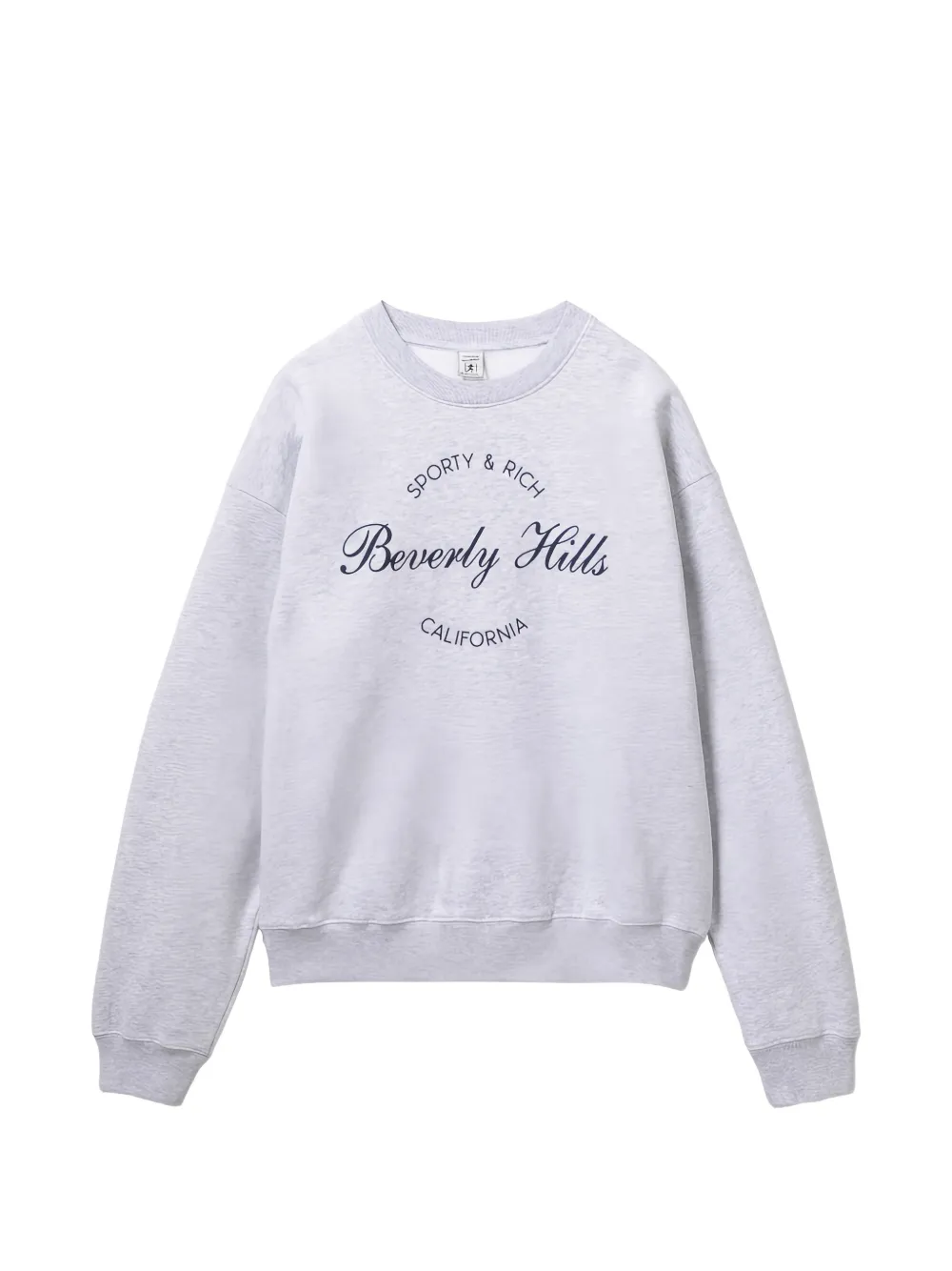Sporty & Rich logo-print cotton sweater - Grau