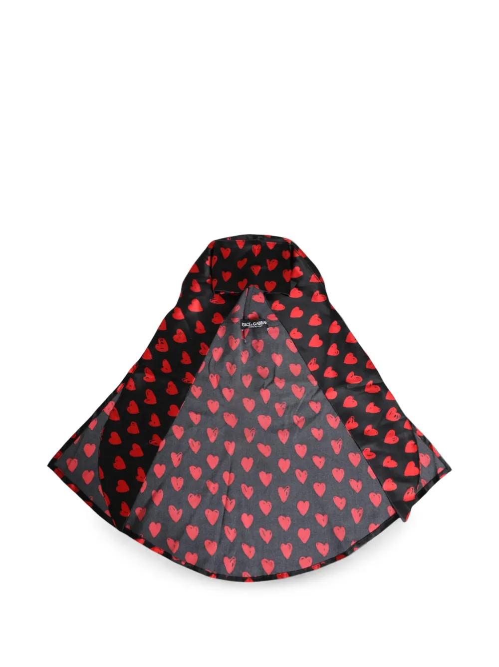Dolce & Gabbana heart-print hood - Nero