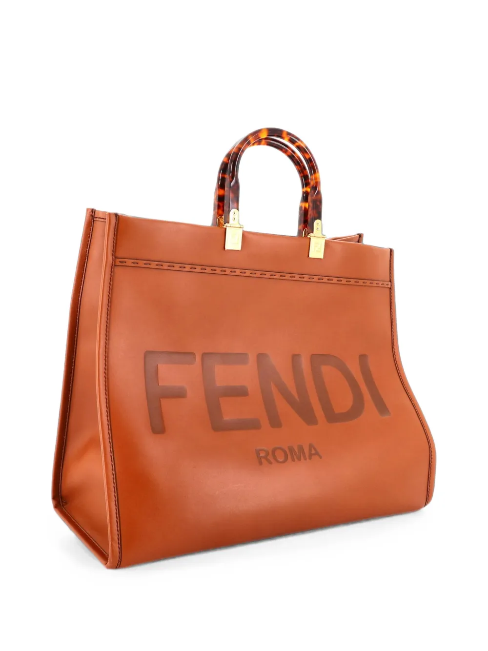 Fendi Pre-Owned grand cabas Sunshine en cuir - Marron Fendi Pre-Owned grand cabas Sunshine en cuir - Marron