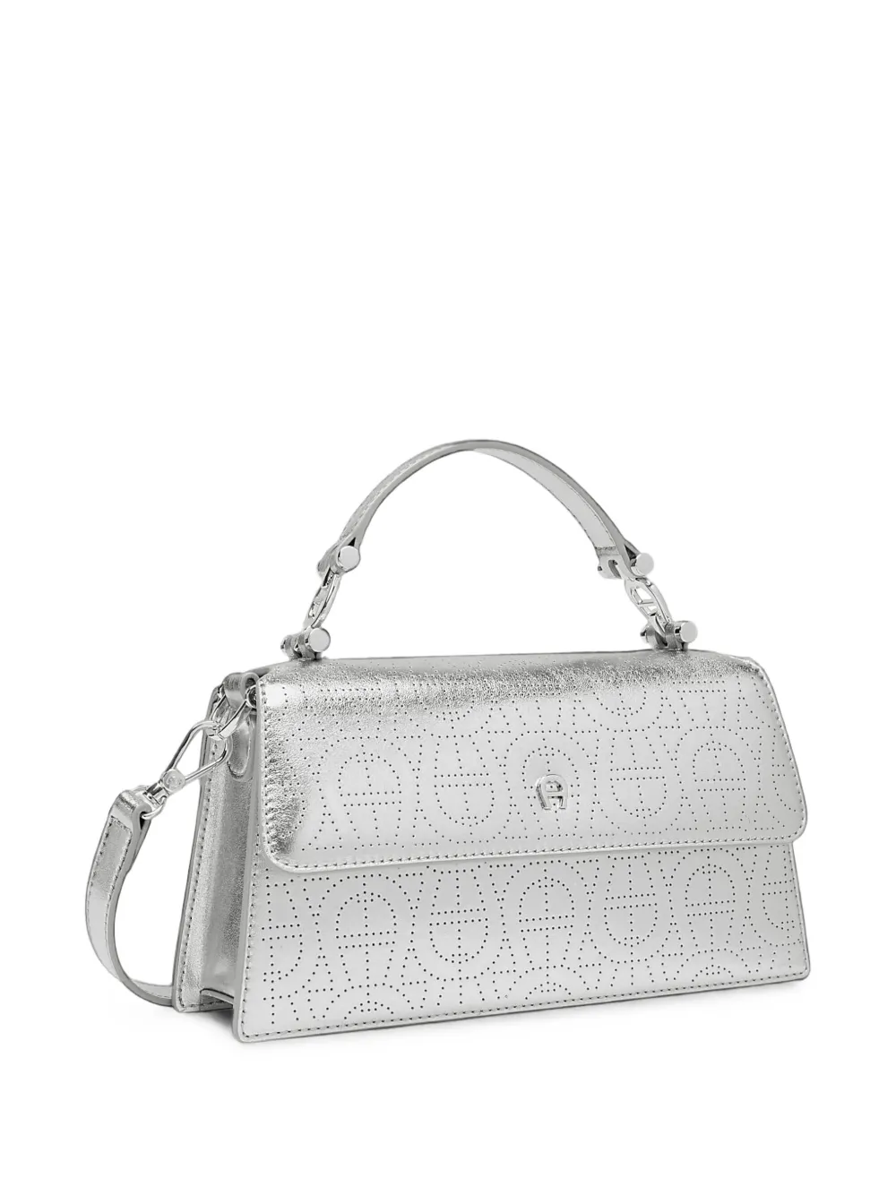 AIGNER small Delia Lucida tote bag Zilver