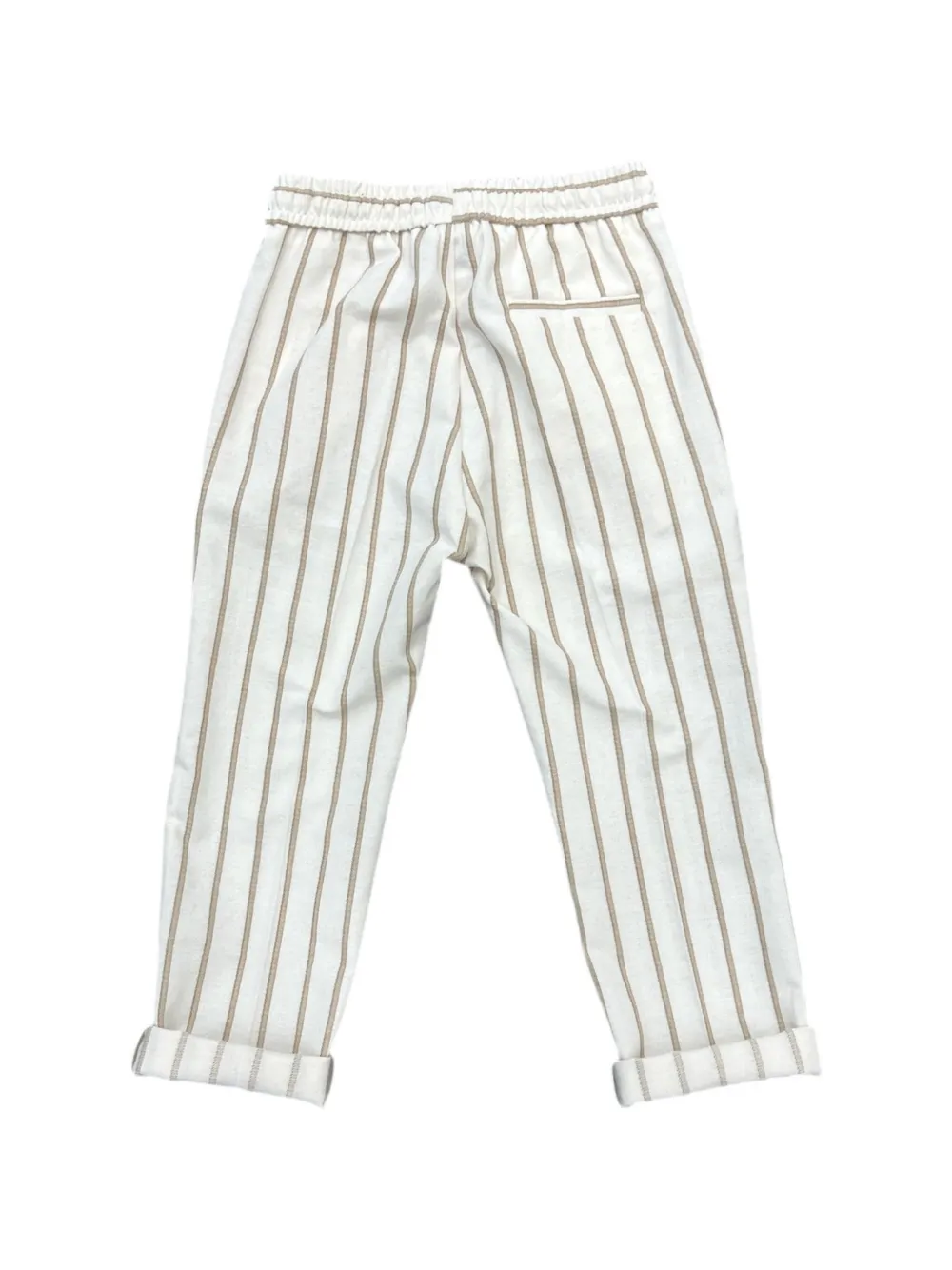 Manuel Ritz Kids vertical-stripe drawstring trousers Wit