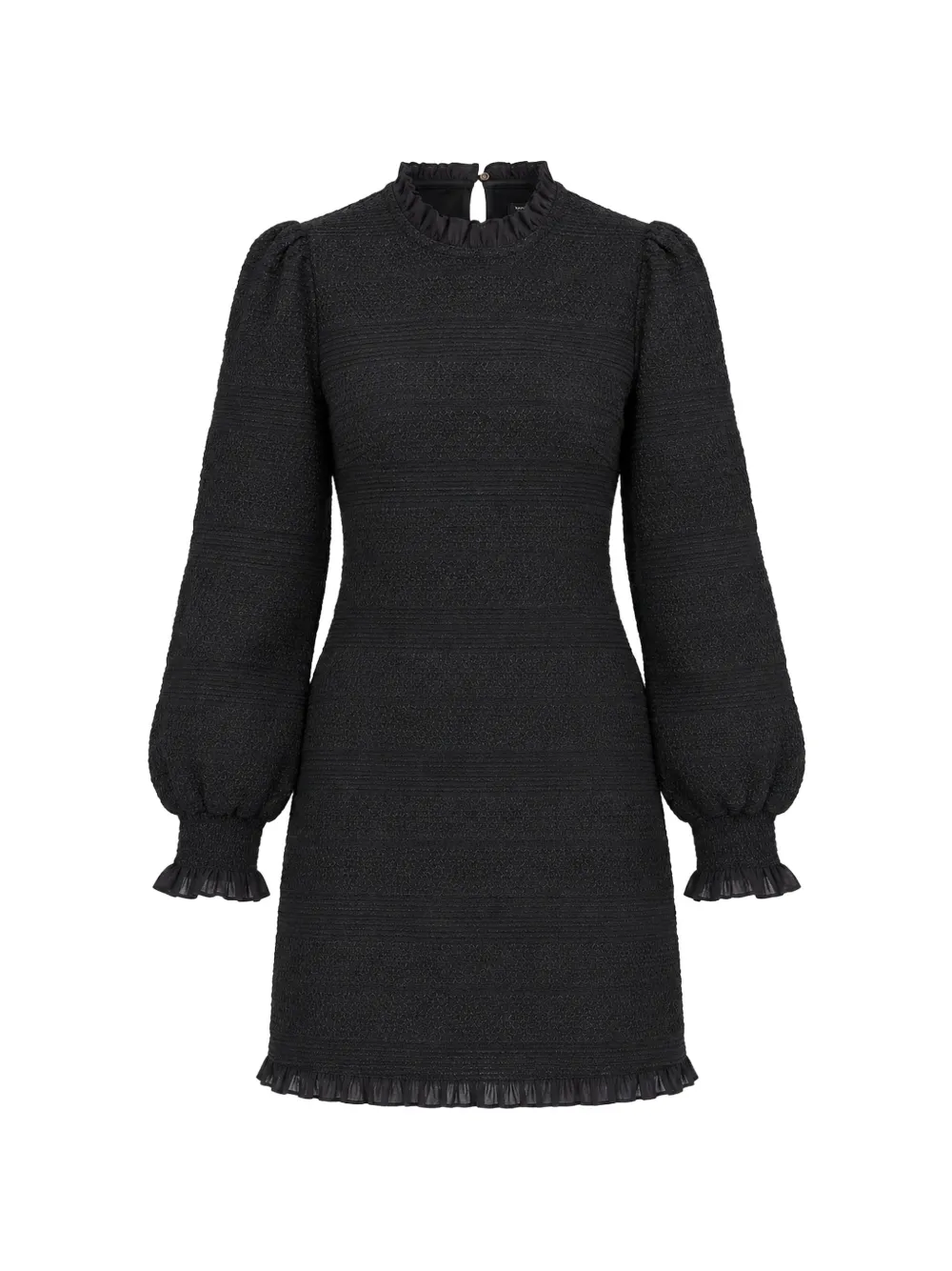 Antik Batik Elisa smocked ruffled dress - Nero