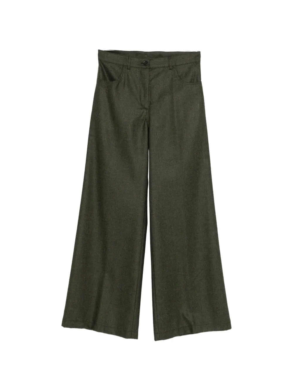 ASPESI wide-leg wool tailored trousers - Vert