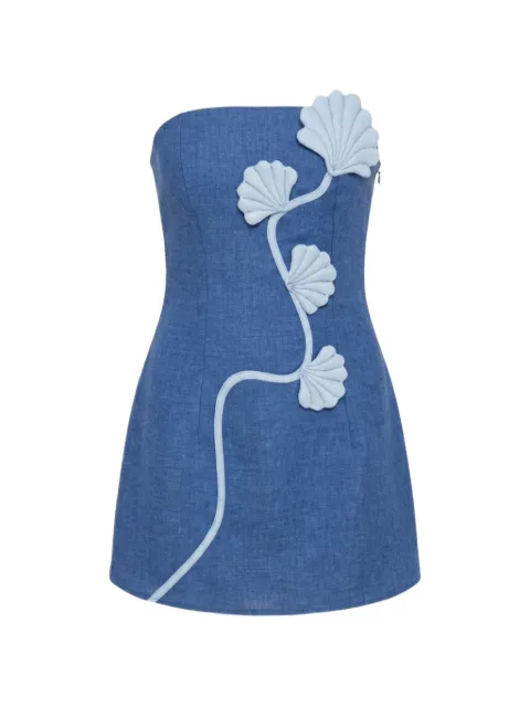 AZULU Dante shell-appliqué mini dress