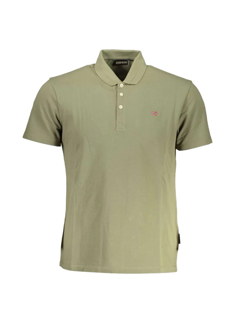 Napapijri Ealis logo-embroidered piqué polo shirt Groen