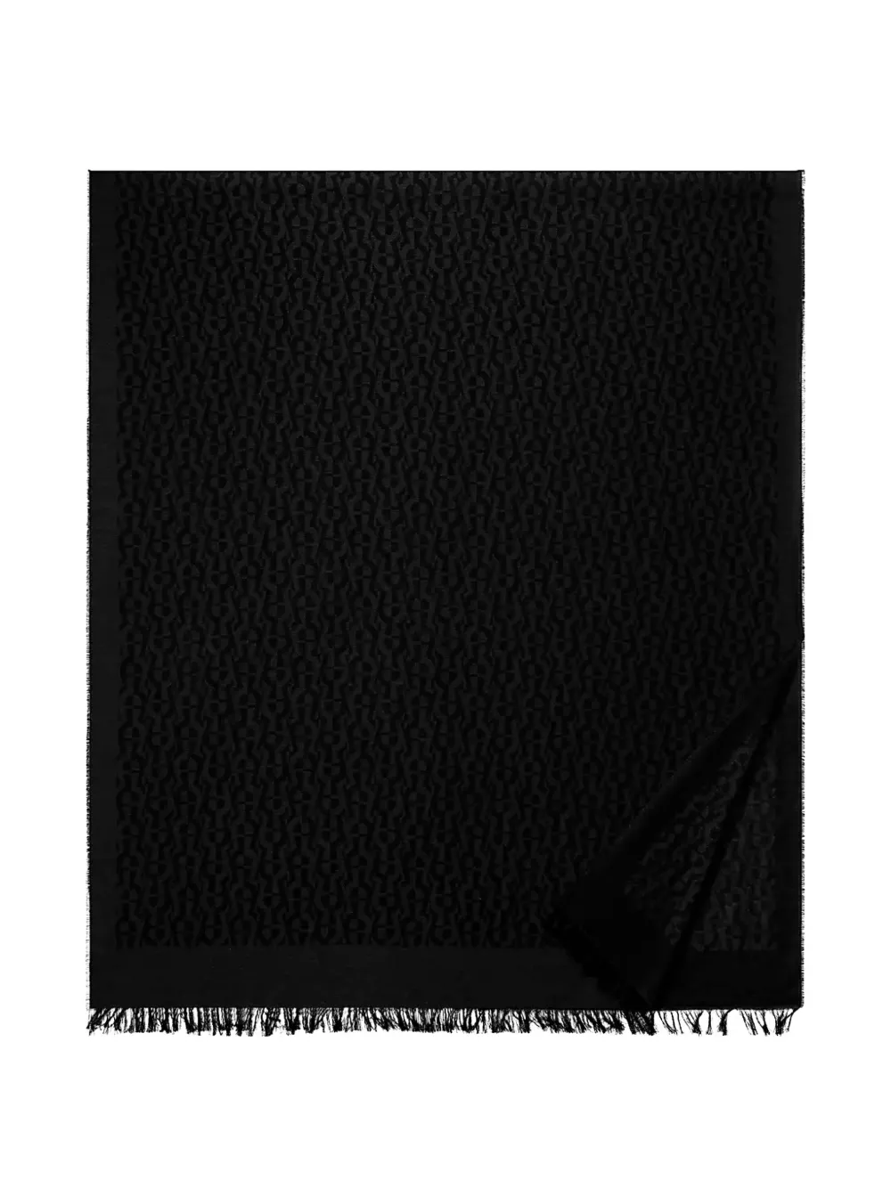 AIGNER Sciarpa con logo jacquard - Nero