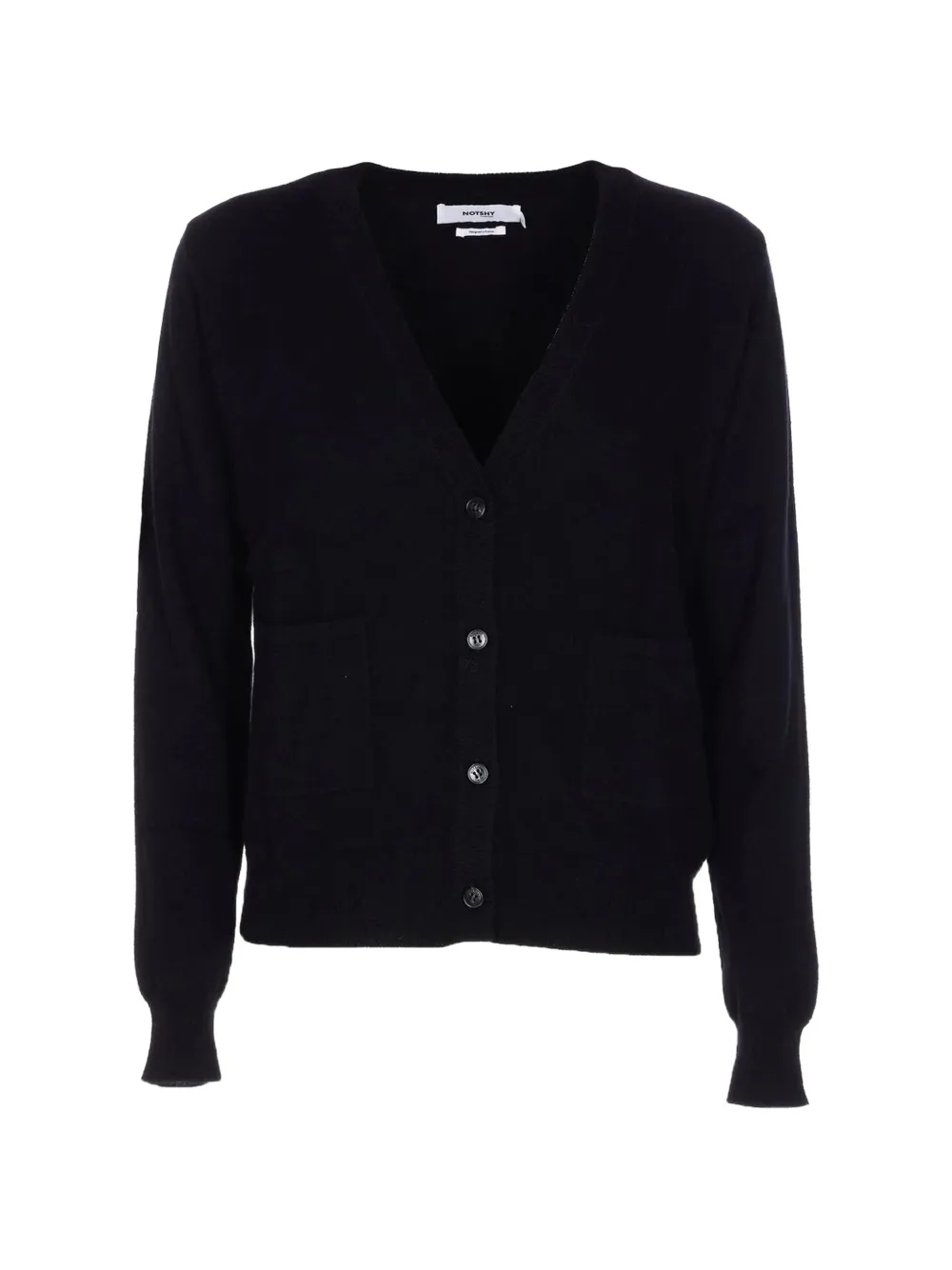 Not Shy V-neck patch-pocket cardigan - Noir Not Shy V-neck patch-pocket cardigan - Noir