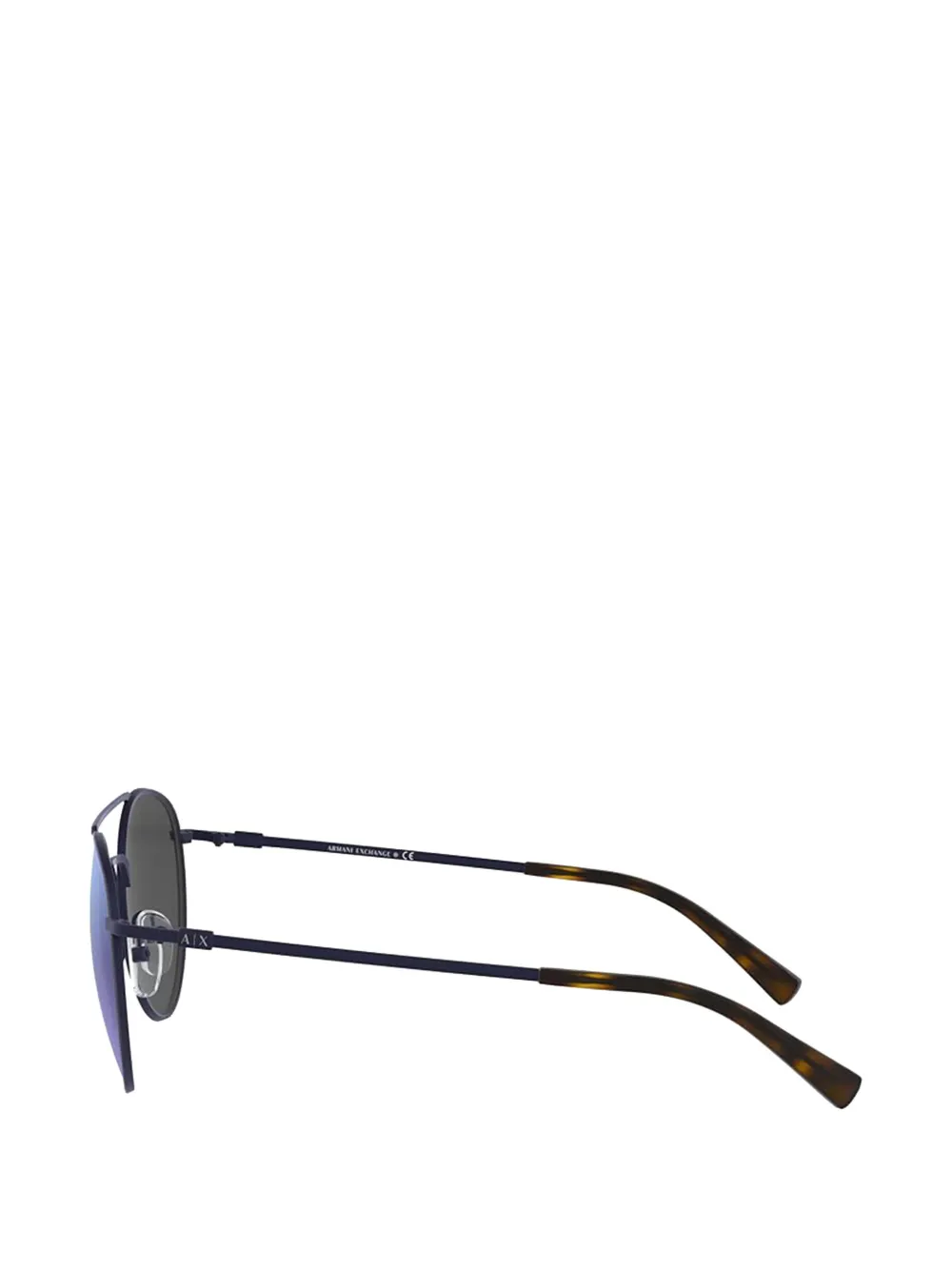 Armani Exchange round-frame double-bridge sunglasses Zwart