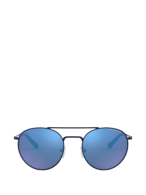 Armani Exchange round-frame double-bridge sunglasses