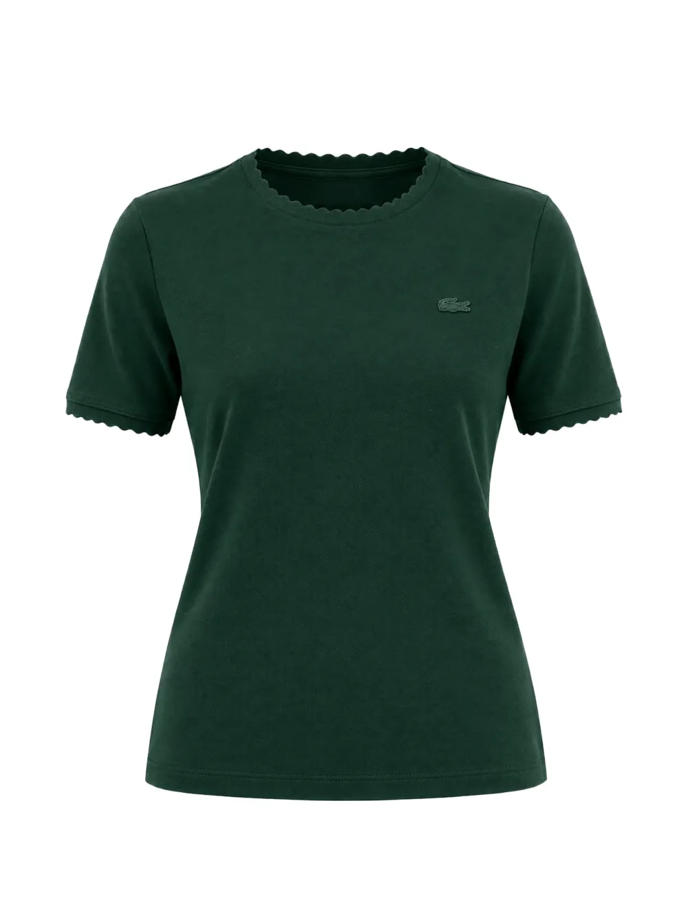 Lacoste T-shirt met gewelfde afwerking Groen