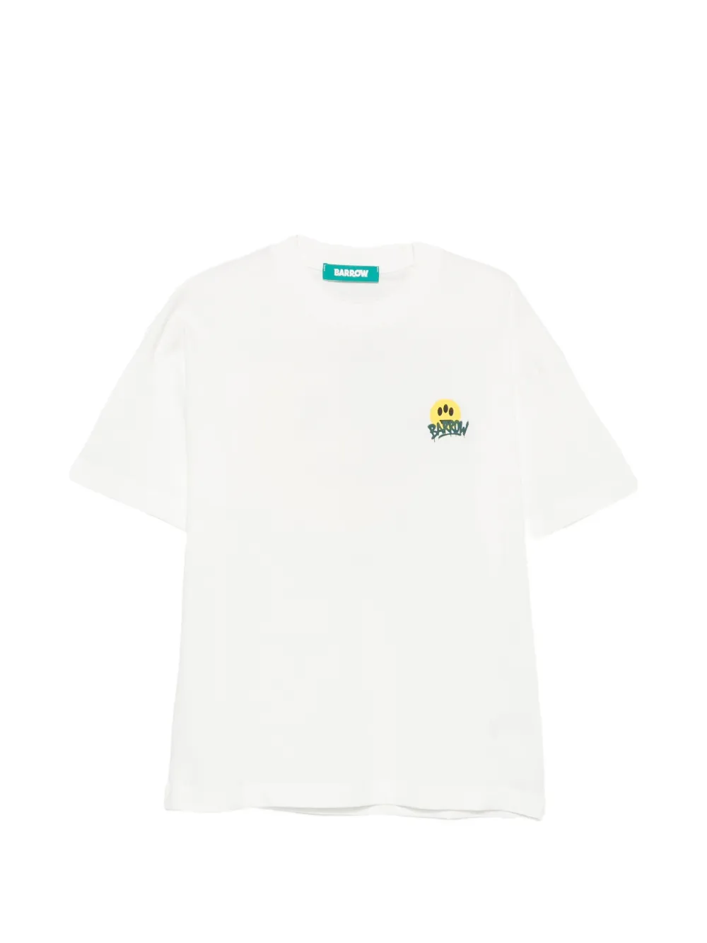 BARROW T-shirt met logo-print en grafische print Wit