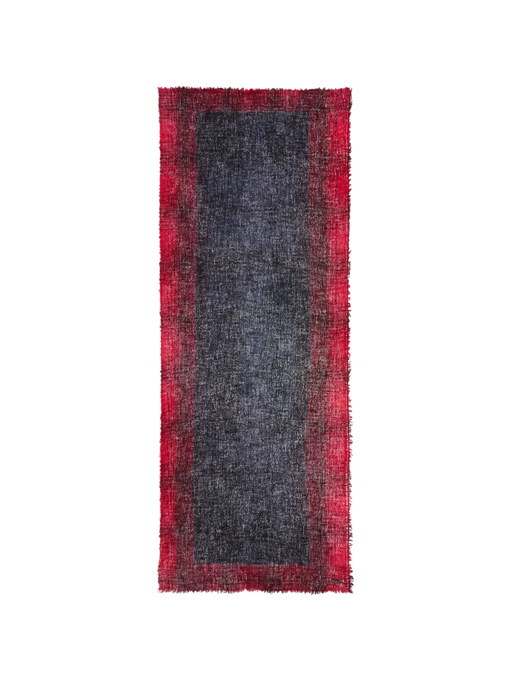 Faliero Sarti checked frayed-edge scarf - Nero