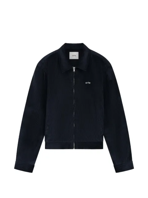 Arte Antwerp corduroy logo-embroidered jacket