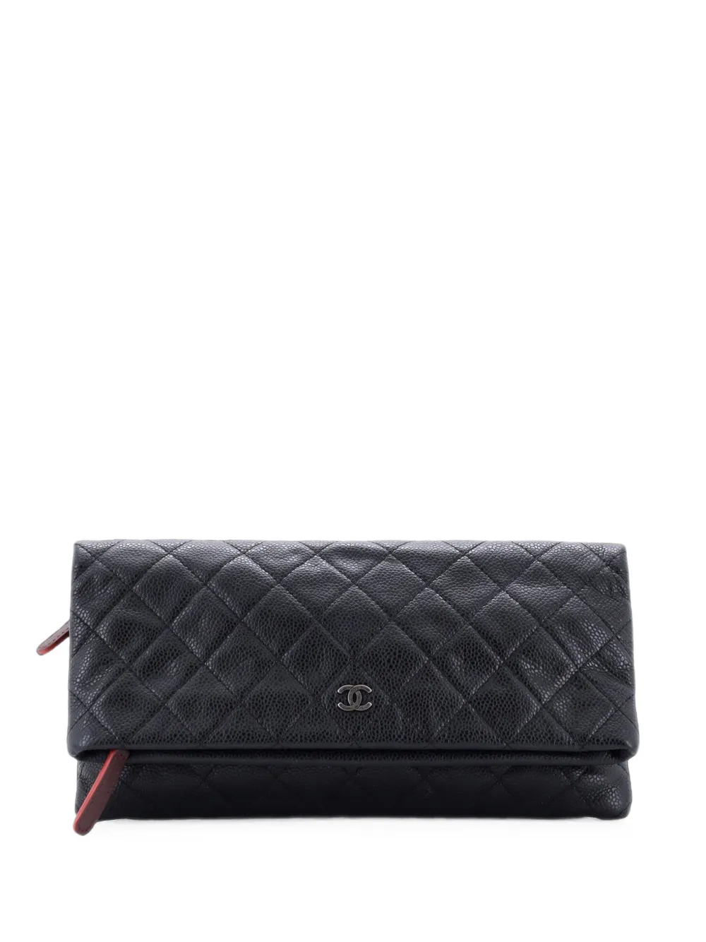CHANEL Pre-Owned Beauty CC Quilted Caviar clutch bag - Nero