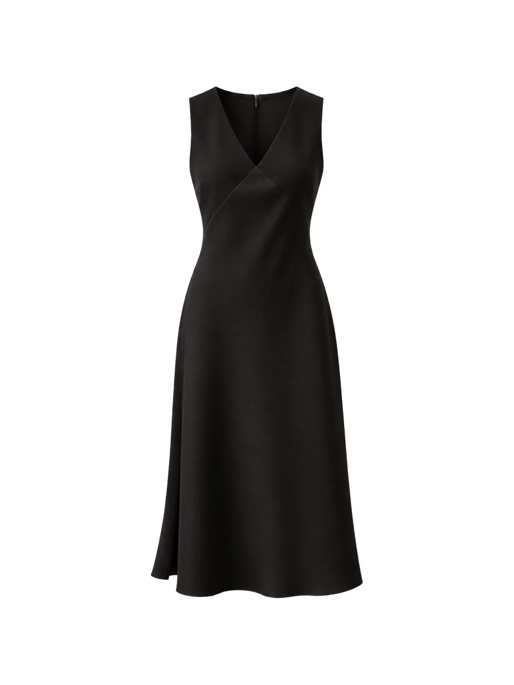 Calvin Klein crepe V-neck midi dress - Noir