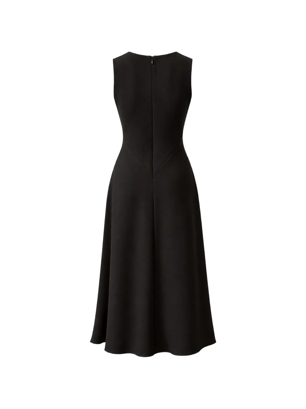 Calvin Klein Crêpe midi-jurk met V-hals Zwart