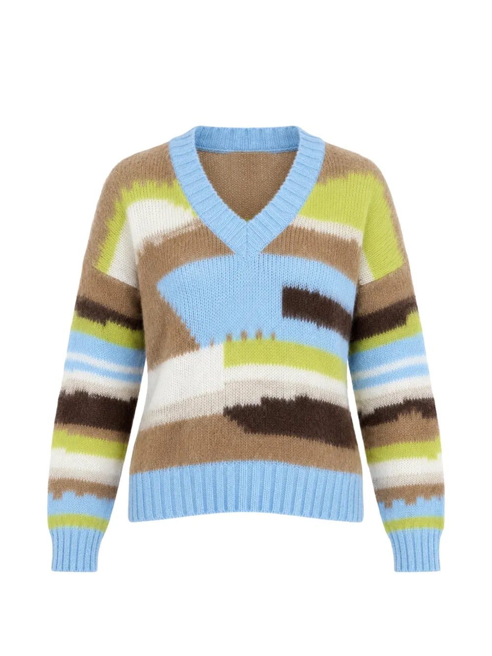 Kocca abstract-pattern V-neck sweater