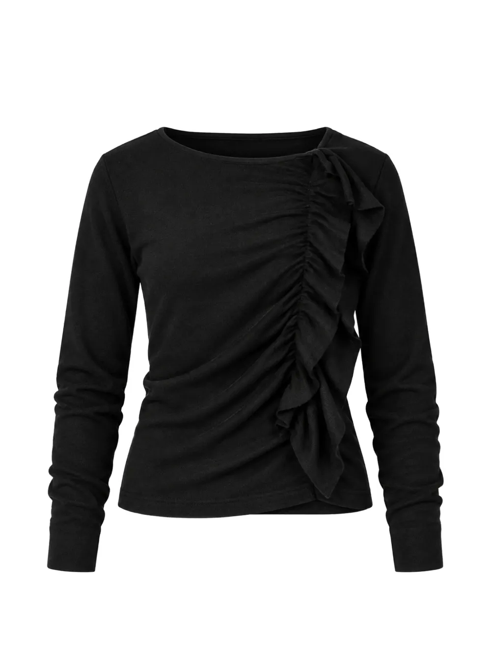 Liviana Conti ruffled long-sleeve T-shirt