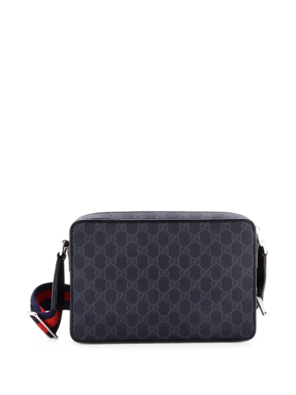 Gucci Pre-Owned Double Zip Web Camera GG Coated Canvas Small shoulder bag - Nero