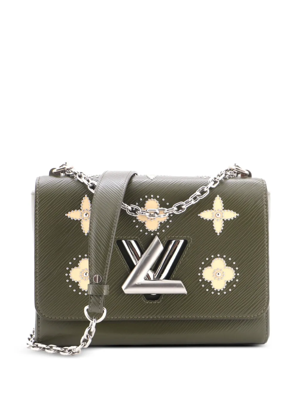 Louis Vuitton Pre-Owned Twist Handbag Limited Edition Flower Embellished Epi Leather MM crossbody bag - Green