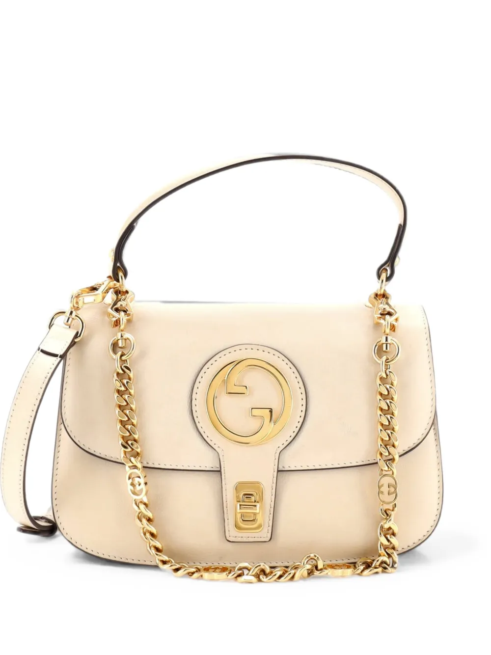 Gucci Pre-Owned petit sac à main Blondie NM Chain en cuir - Tons neutres Gucci Pre-Owned petit sac à main Blondie NM Chain en cuir - Tons neutres