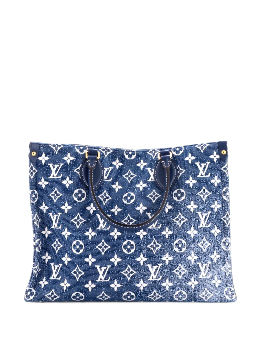 Louis Vuitton Pre-Owned OnTheGo Tote Monogram Jacquard Denim MM shoulder bag - Blu