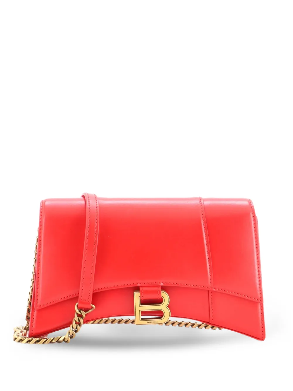 Balenciaga Pre-Owned Hourglass Chain Leather crossbody bag - Rot