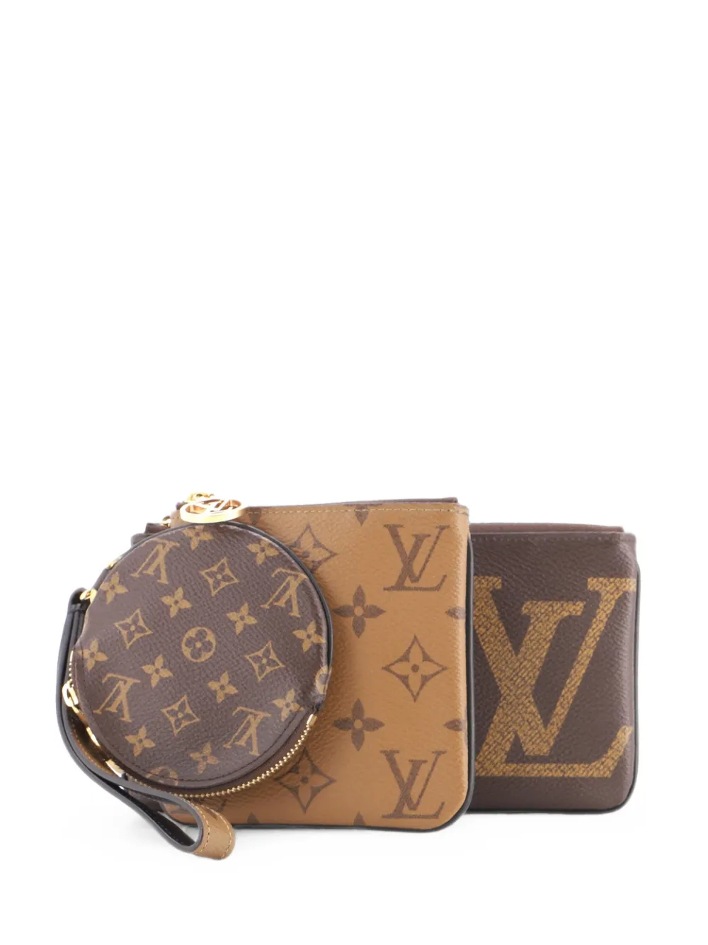 Louis Vuitton Pre-Owned Trio Pouch Set Reverse Monogram Giant clutch bag - Brown